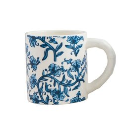 Mud Pie Mud Pie Mug Block Print Cornflower
