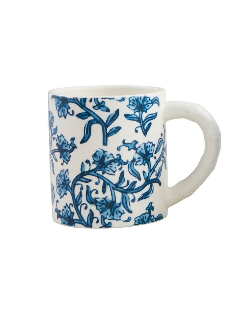 Mud Pie Mud Pie Mug Block Print Cornflower