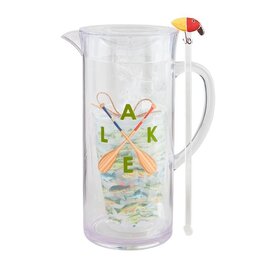 Mud Pie Mud Pie Acrylic Lake Pitcher w Cups