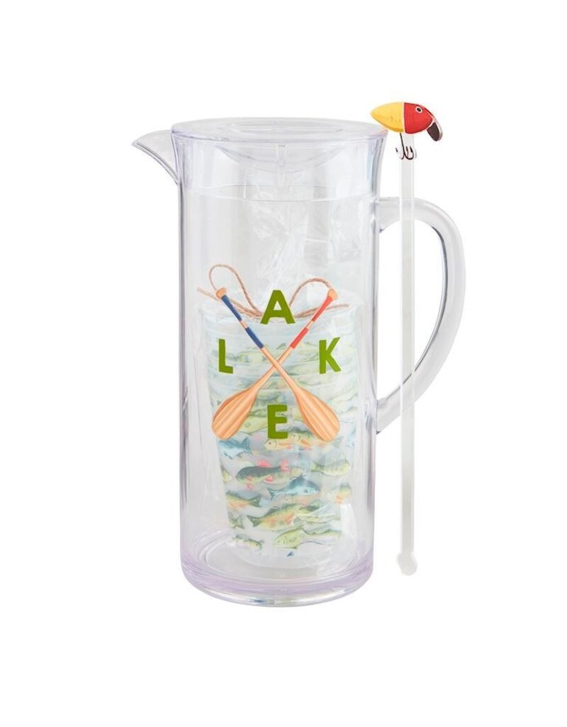 Mud Pie Mud Pie Acrylic Lake Pitcher w Cups