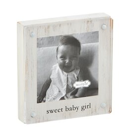 Mud Pie Mud Pie Wood Acrylic Frame  Sweet Baby Girl