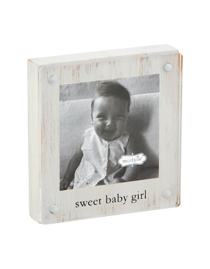 Mud Pie Mud Pie Wood Acrylic Frame  Sweet Baby Girl