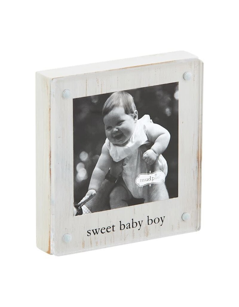 Mud Pie Mud Pie Wood Acrylic Frame Sweet Baby Boy