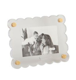 Mud Pie Mud Pie Acrylic Frame Scallop Rectangle