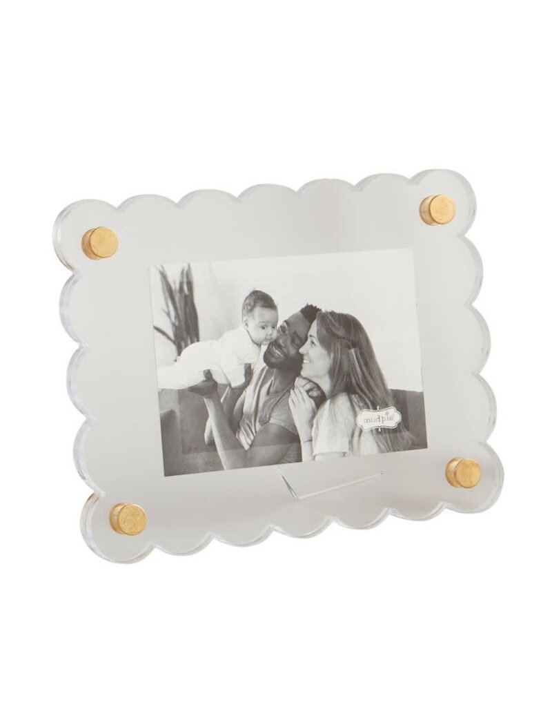 Mud Pie Mud Pie Acrylic Frame Scallop Rectangle