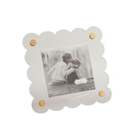 Mud Pie Mud Pie Acrylic Frame Scallop Square