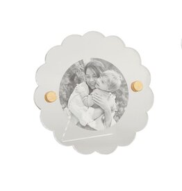 Mud Pie Mud Pie Acrylic Frame Scallop Round
