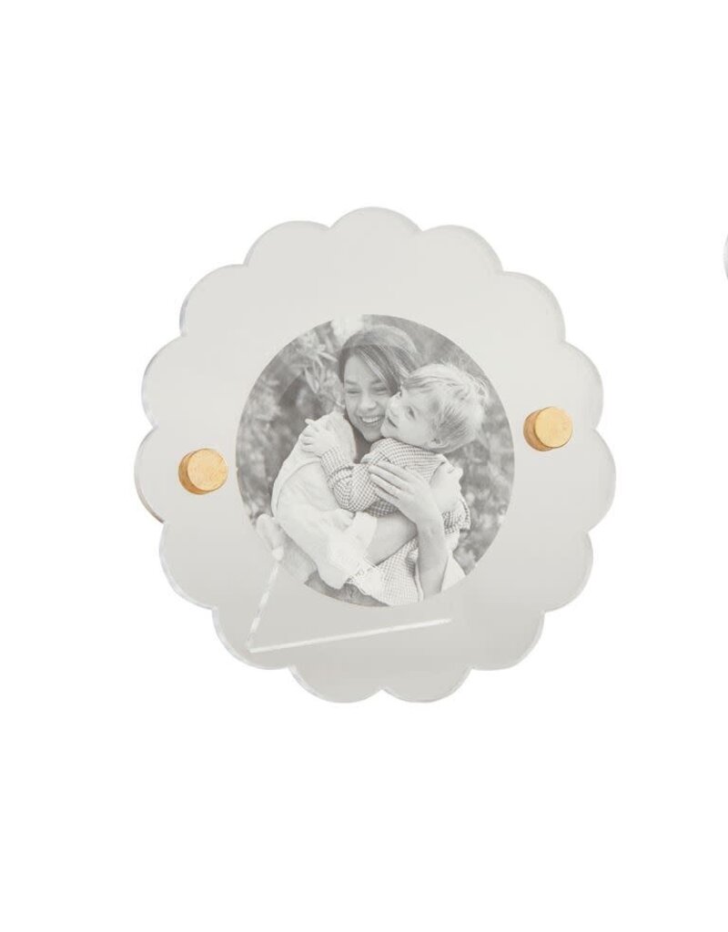 Mud Pie Mud Pie Acrylic Frame Scallop Round