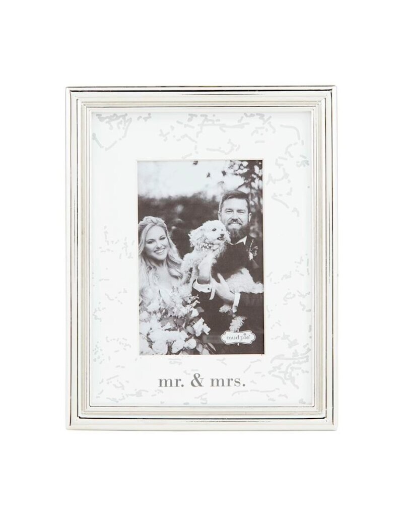 Mud Pie Mud Pie Metal Frame Mr Mrs 4x6