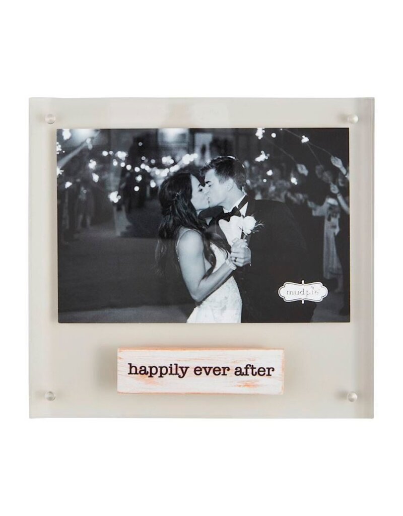 Mud Pie Mud Pie Frame Acrylic Wood Happy Ever After