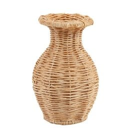 Mud Pie Mud Pie Basket Weave Vase Flared