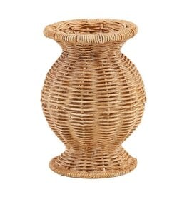 Mud Pie Mud Pie Basket Weave Vase Wide