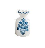 Mud Pie Mud Pie Bud Vase Block Print Flower Stem Blue