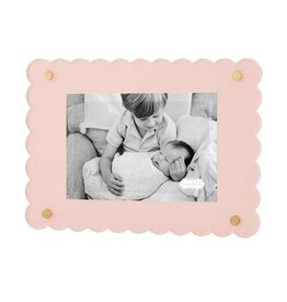 Mud Pie Mud Pie Frame Acrylic Scalloped Pink