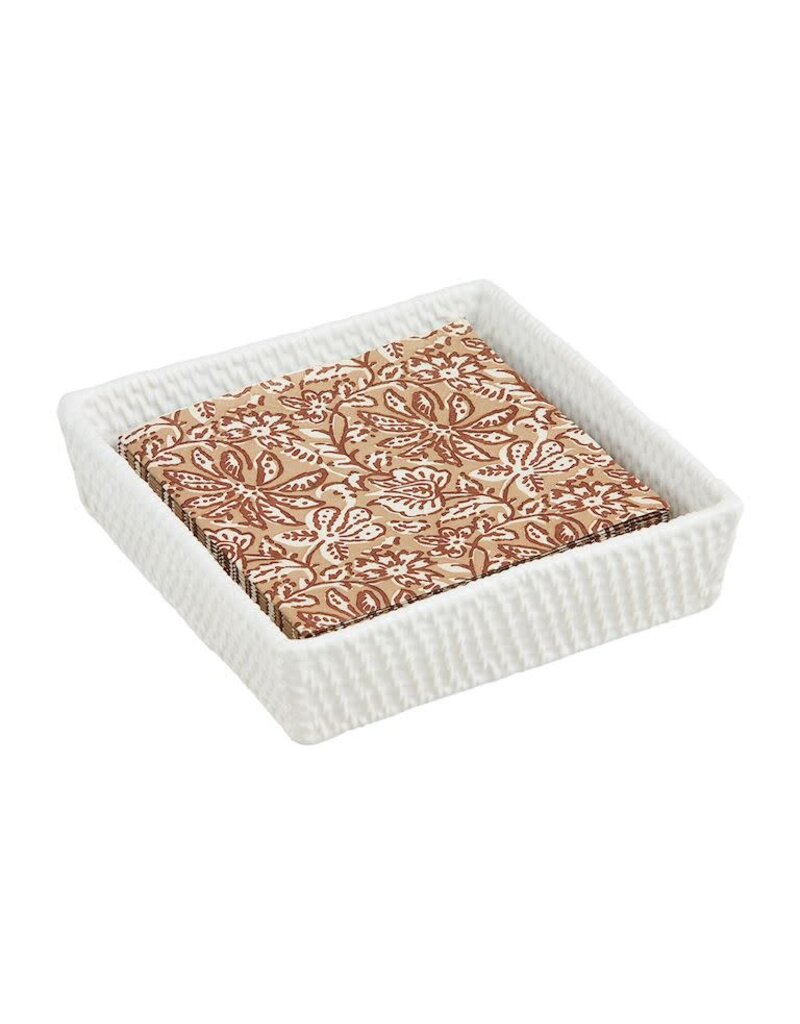 Mud Pie Mud Pie Cocktail Napkin Holder Ceramic Woven