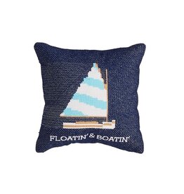 Mud Pie Mud Pie Mini Embroidery Pillow Floatin