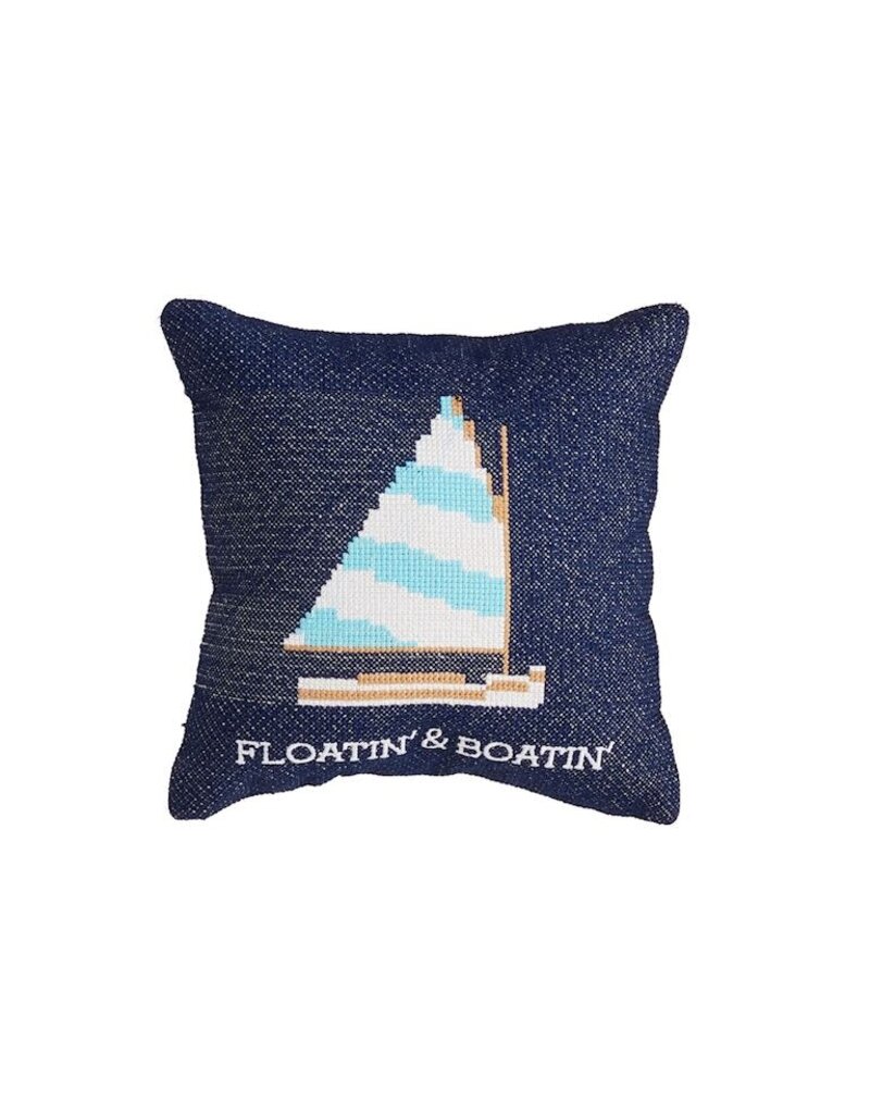 Mud Pie Mud Pie Mini Embroidery Pillow Floatin