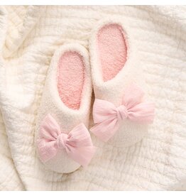 The Darling Effect Darling Effect Slippers- Betty Bow Blush  S/M