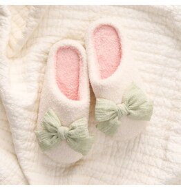 The Darling Effect Darling Effect Slippers- Betty Bow Sage  S/M