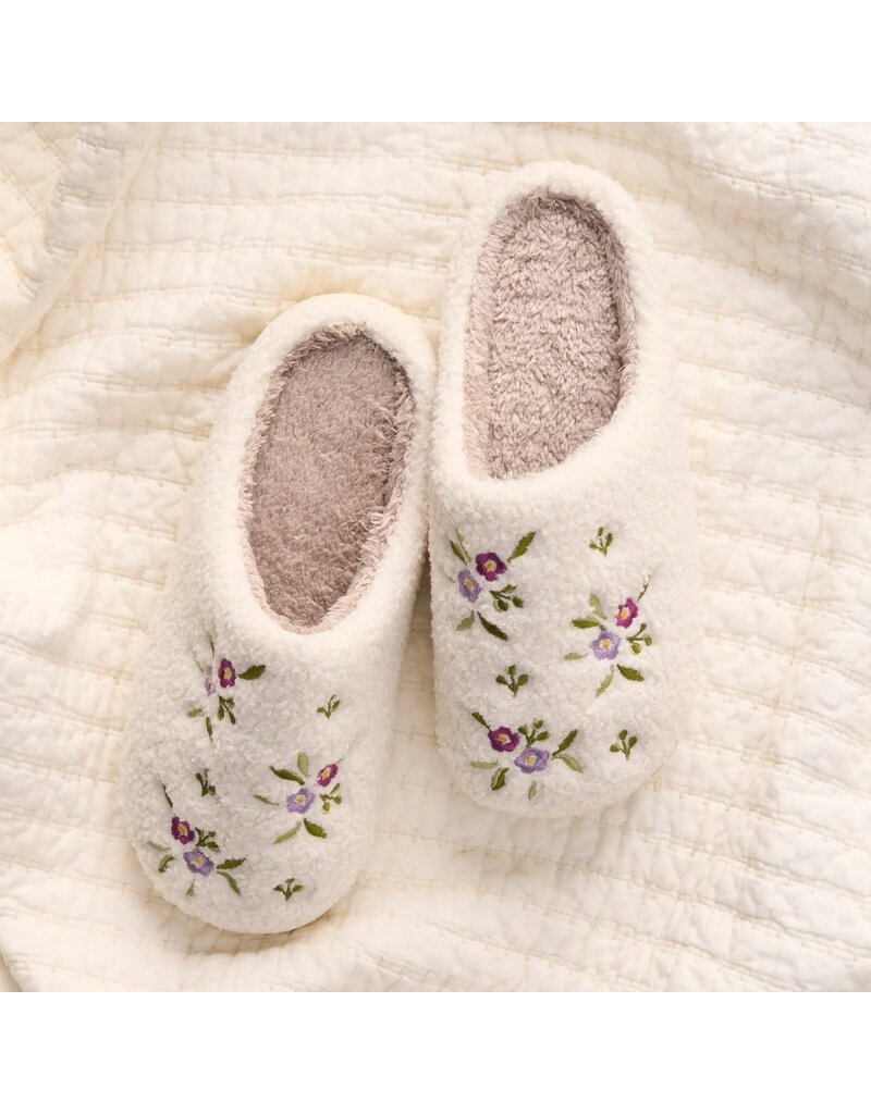 The Darling Effect Darling Effect Slippers- Dainty Floral Purple  S/M
