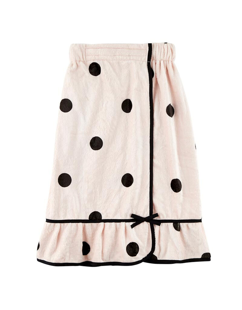 Bella Sleep & Spa Bella Plush Spa Wrap Blush/Black Dots