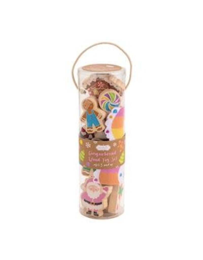 Mud Pie Mud Pie Holiday Wood Toy Set Gingerbread