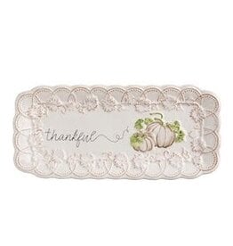 Mud Pie Mud Pie Fall Everything Plate White Thankful