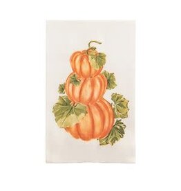 Mud Pie Mud Pie Fall Printed Towel Stacked Pumpkin