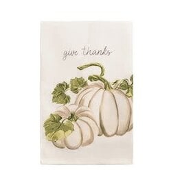 Mud Pie Mud Pie Fall Printed Towel White Pumpkin