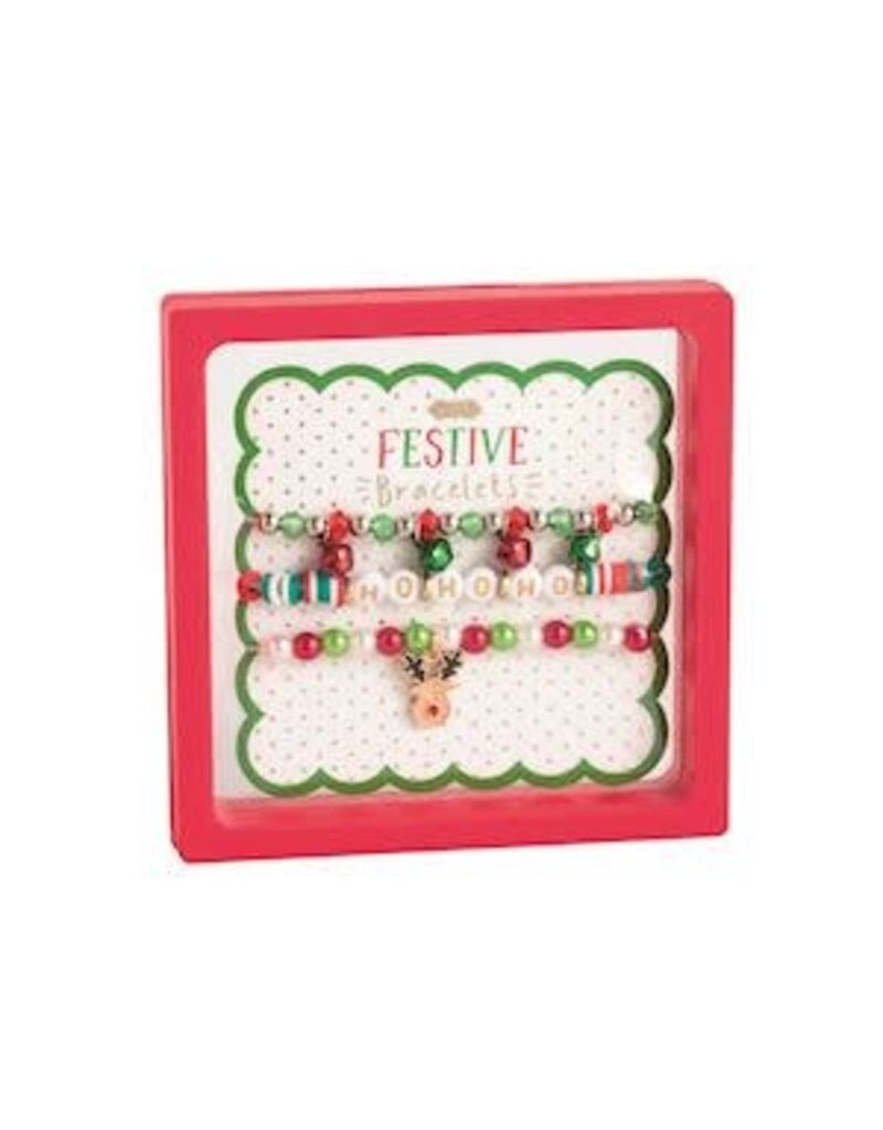 Mud Pie Mud Pie Holiday Beaded Bracelets Reindeer