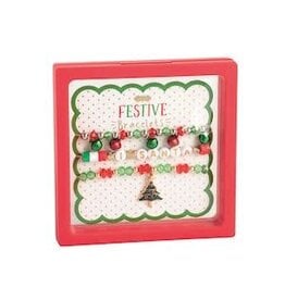 Mud Pie Mud Pie Holiday Beaded Bracelets Tree