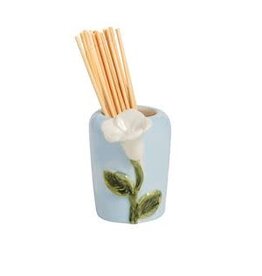 Mud Pie Mud Pie Toothpick Holder Blue Base Flower