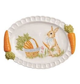 Mud Pie Mud Pie Easter Handle Platter Easter Carrot