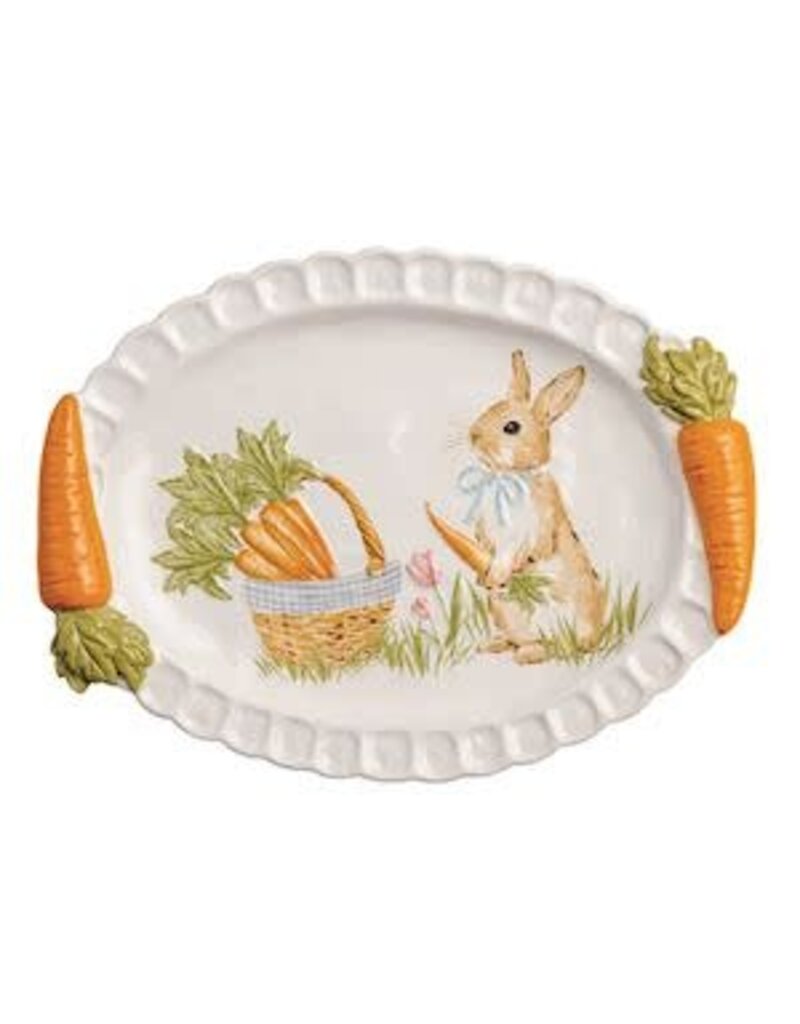 Mud Pie Mud Pie Easter Handle Platter Easter Carrot