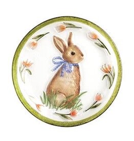 Mud Pie Mud Pie Easter Glass Platter Easter Bunny