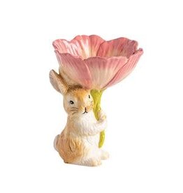 Mud Pie Mud Pie Easter Bunny Floral Candy Pedestal
