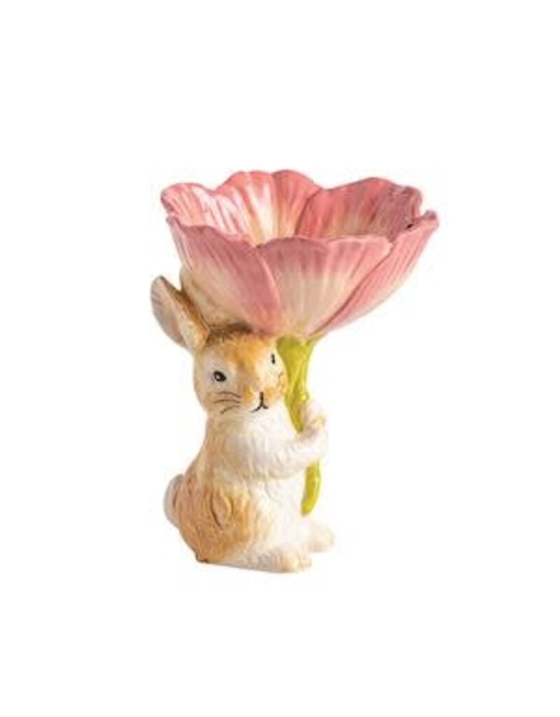 Mud Pie Mud Pie Easter Bunny Floral Candy Pedestal