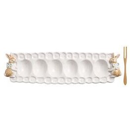 Mud Pie Mud Pie Easter Deviled Egg Tray Small Bunny