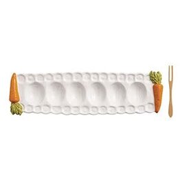 Mud Pie Mud Pie Easter Deviled Egg Tray Small Carrot