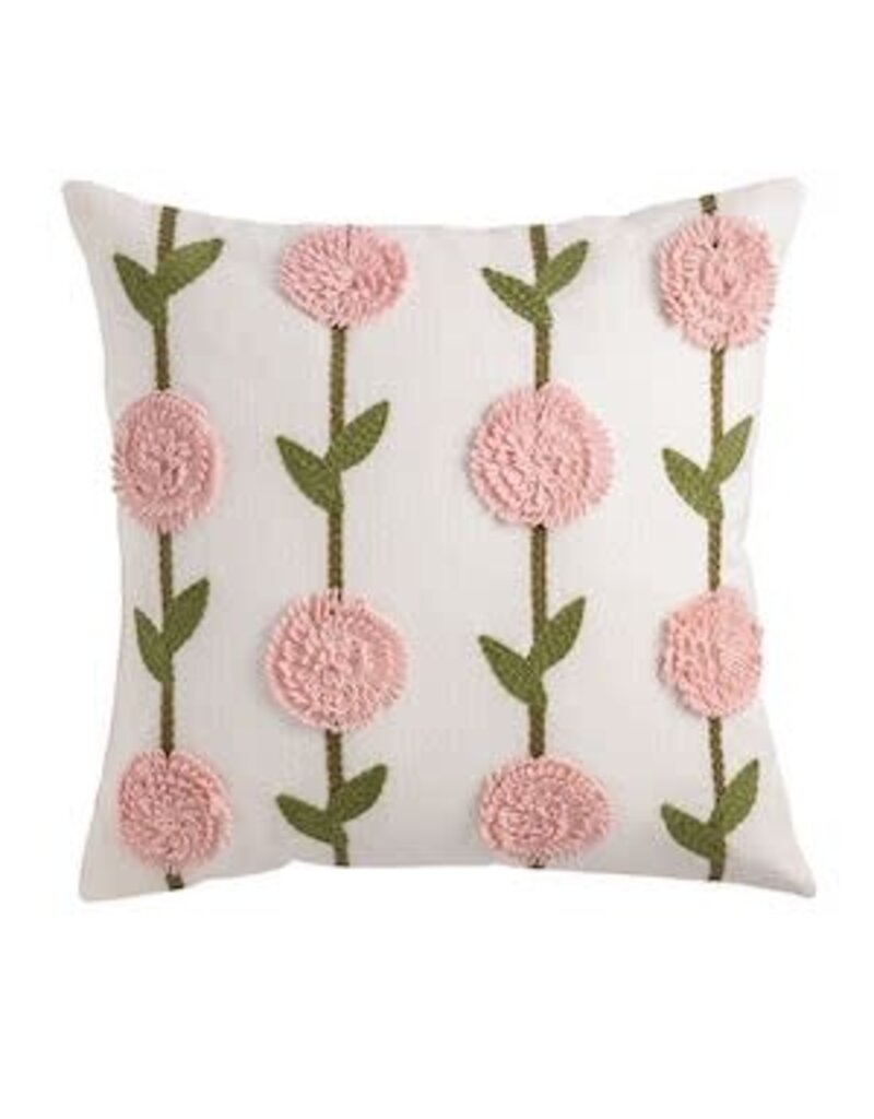 Mud Pie Mud Pie Pillow Hydrangea Pink