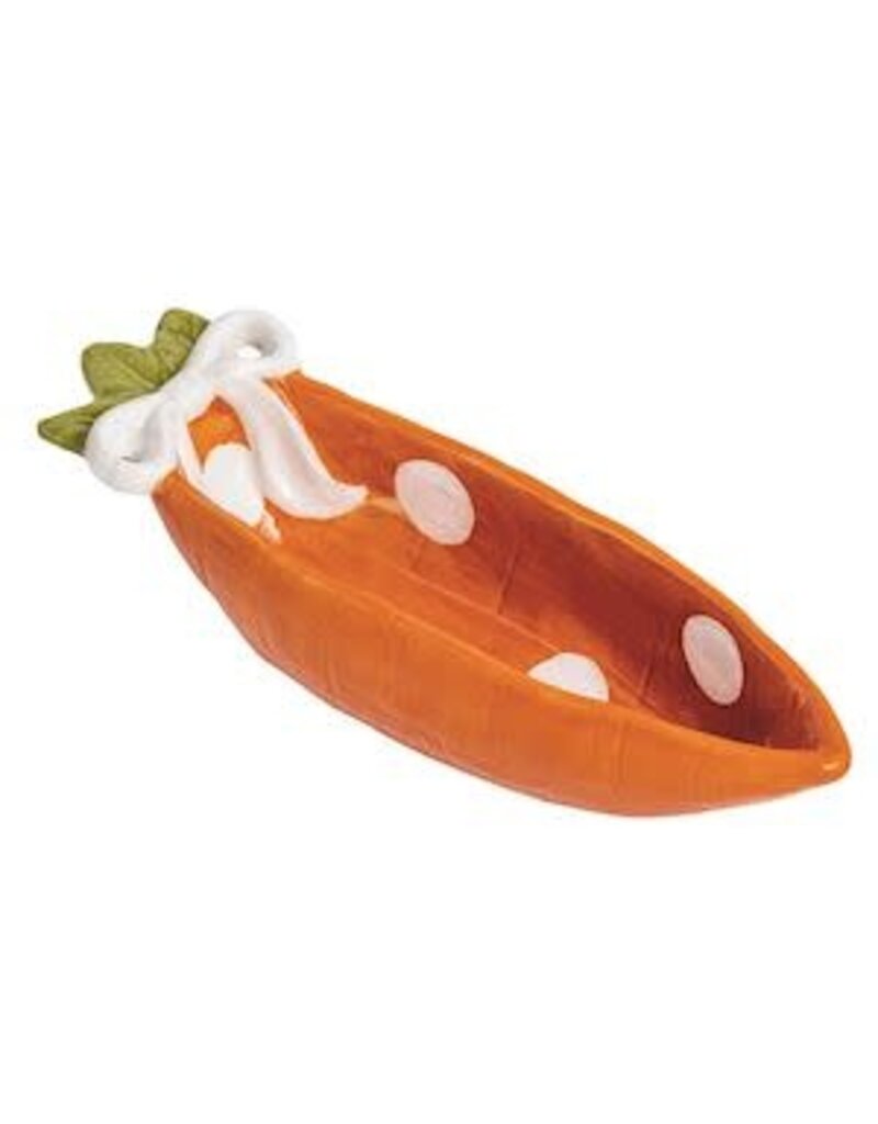 Mud Pie Mud Pie Easter Candy Dish Orange Polka Carrot