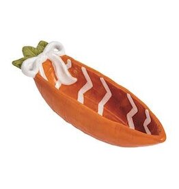 Mud Pie Mud Pie Easter Candy Dish White Stripe Carrot