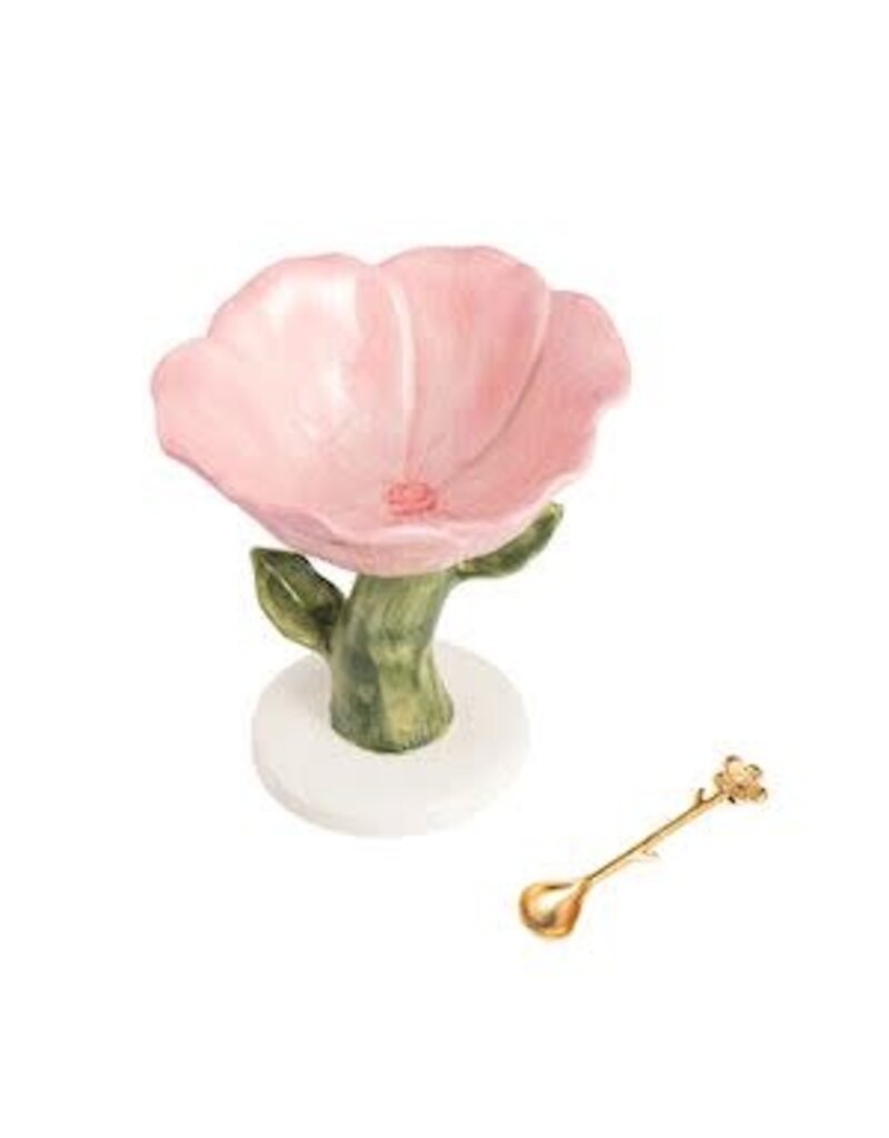 Mud Pie Mud Pie Pedestal Dish Pink Flower