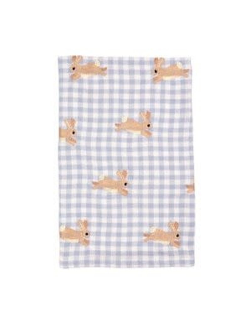 Mud Pie Mud Pie Easter Embroidered Towel Blue Bunny
