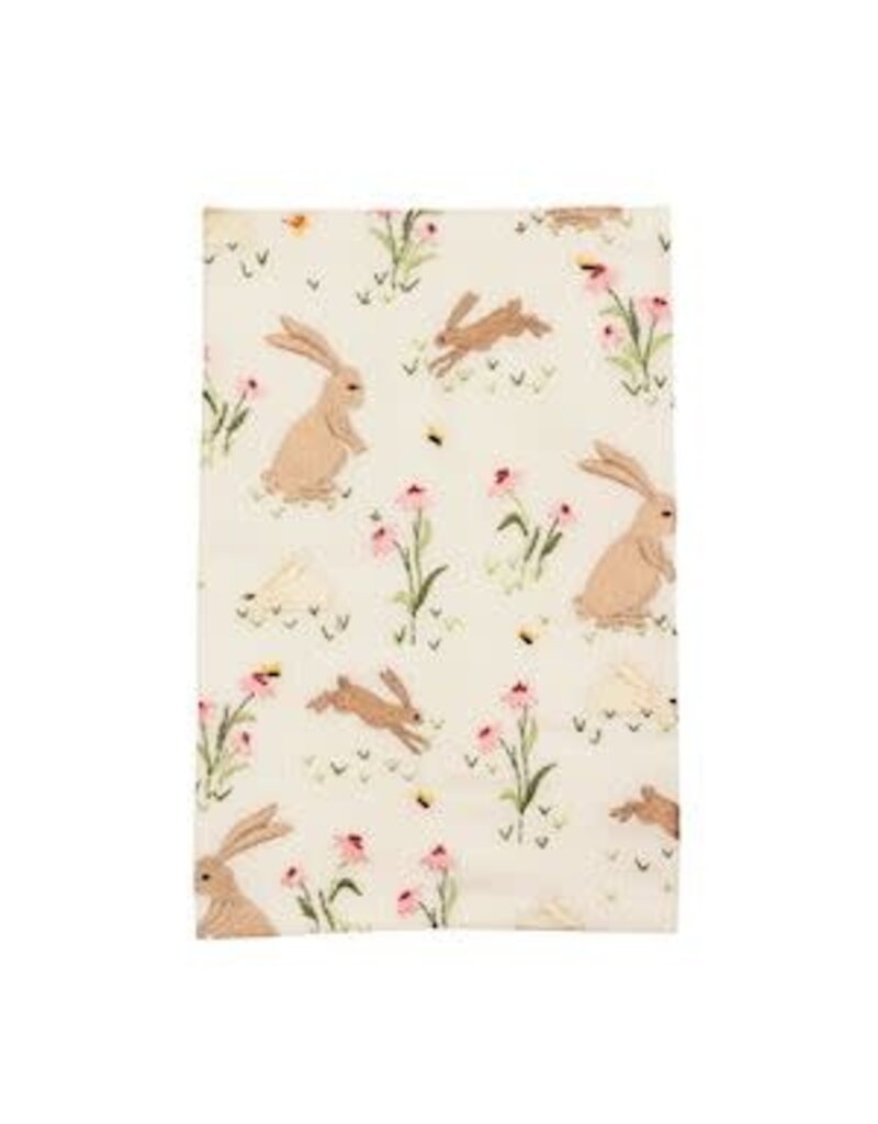Mud Pie Mud Pie Easter Embroidered Towel Bunny Floral