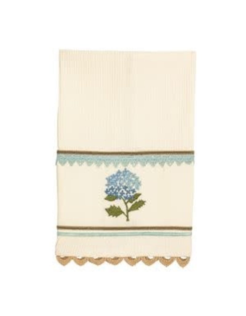 Mud Pie Mud Pie Embroidered Towel Blue Flower