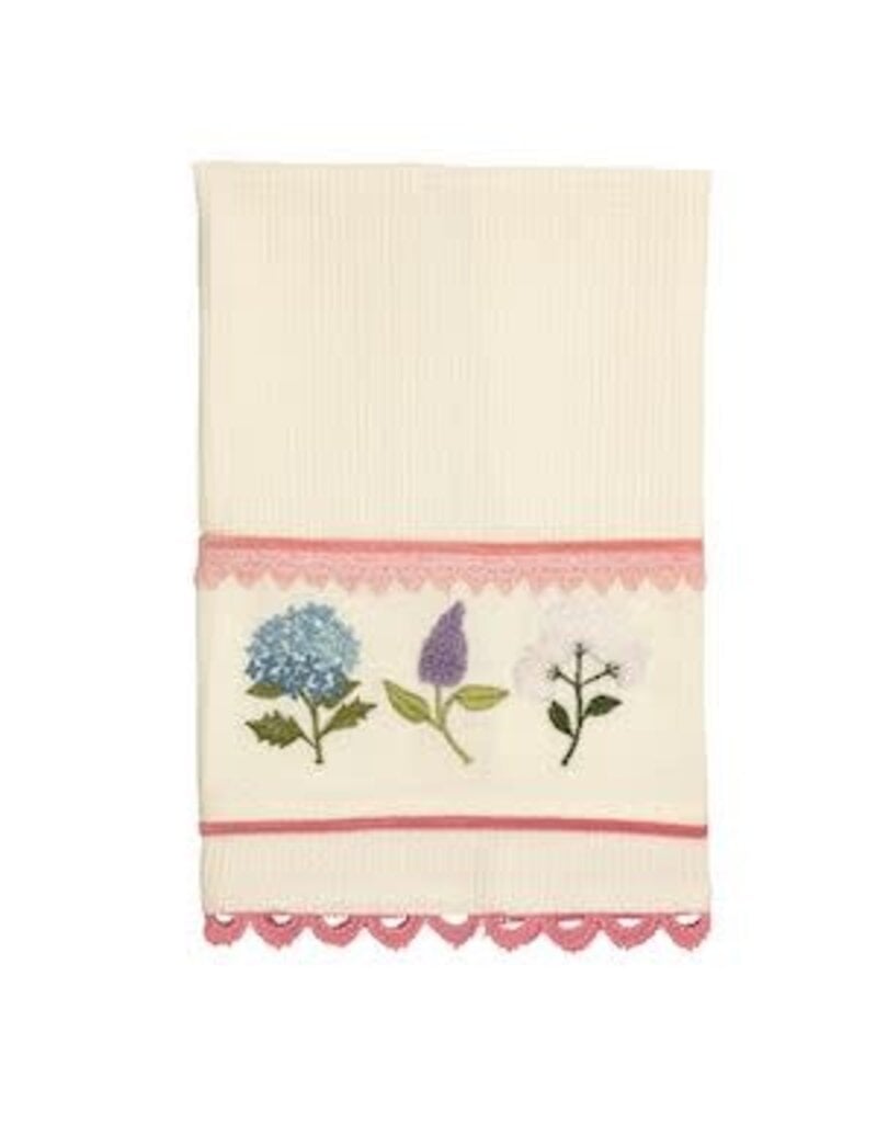 Mud Pie Mud Pie Embroidered Towel Multi Flower
