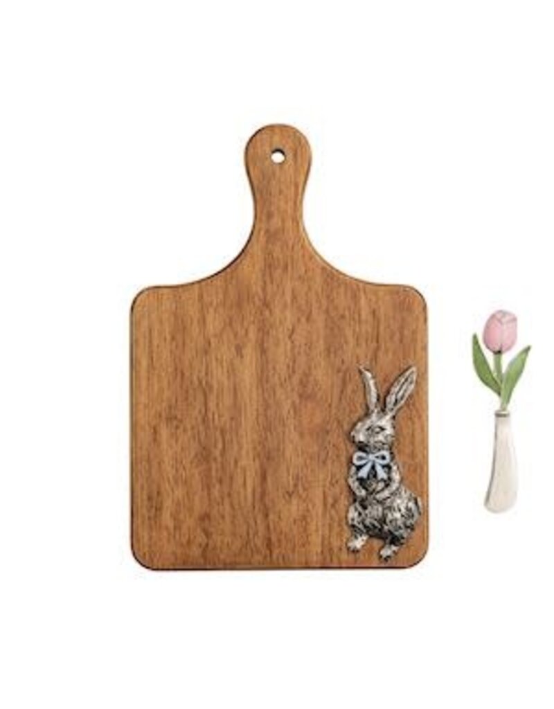 Mud Pie Mud Pie Easter Wood Board Set Bunny Blue Bow