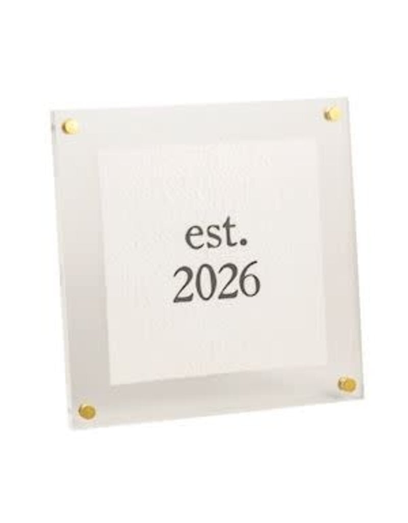 Mud Pie Mud Pie Acrylic Paper Plaque Est. 2026