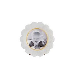 Mud Pie Mud Pie Small Frame Scallop White Resin